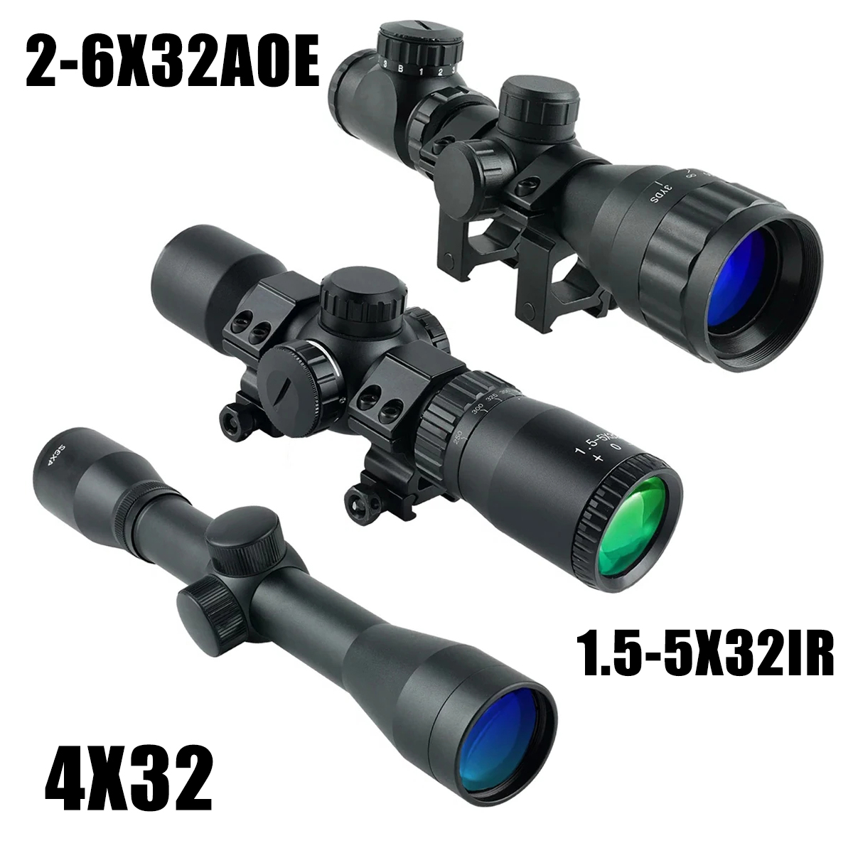 Crossbow Scope Sight - 2-6X32AOE miras cortas de ballesta 4x32