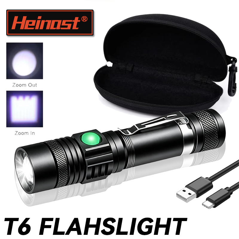 Hunting Outdoor - Linterna LED T6 Recargable, Linterna con