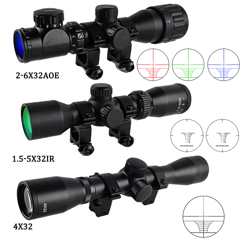 Crossbow Scope Sight - Mira telescópica táctica 4x32 1.5-5x32IR 2-6X32AOE
