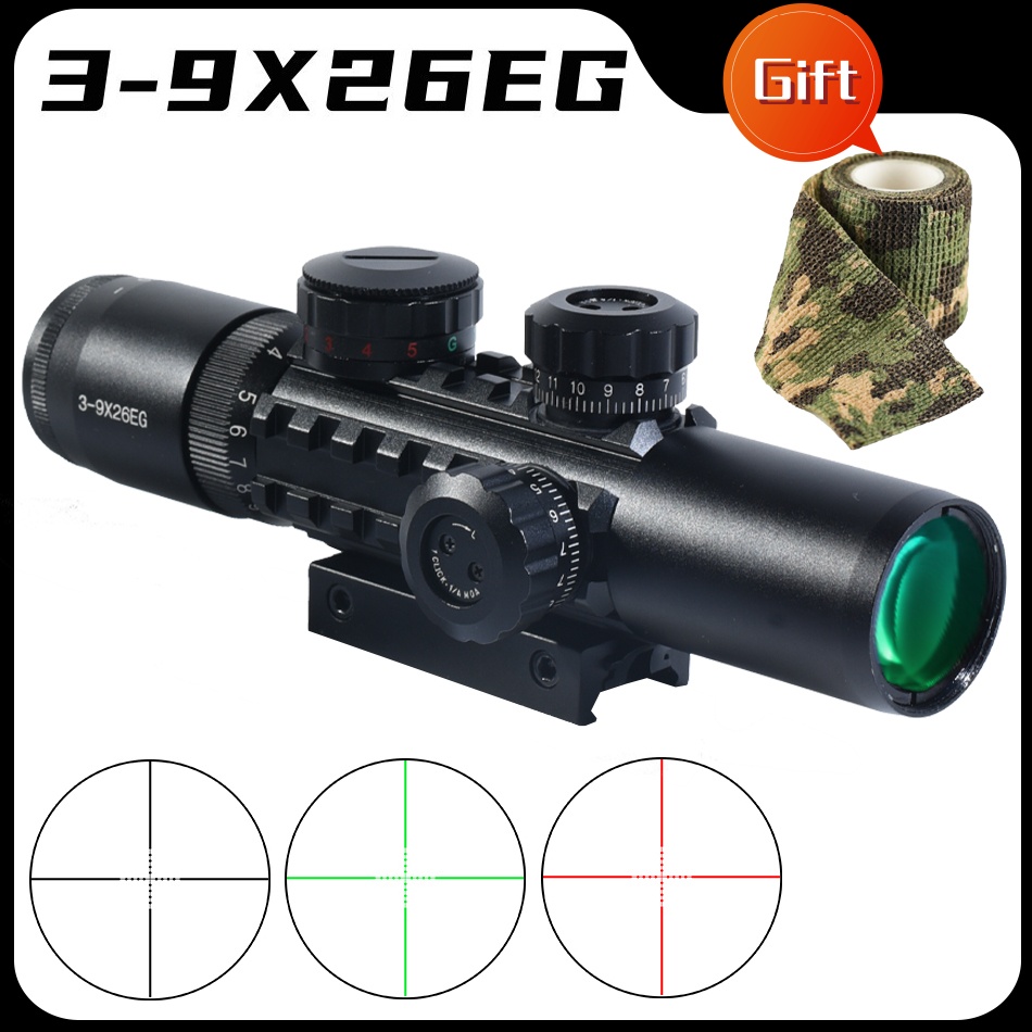 Crossbow Scope Sight - Mira Telescópica Táctica 3-9X26EG para Ballesta,