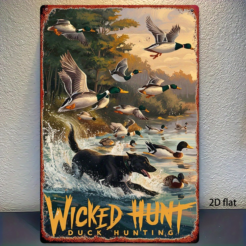 Wildman Hunting & Outdoor Robertson - Arte de pared metálico 2D plano