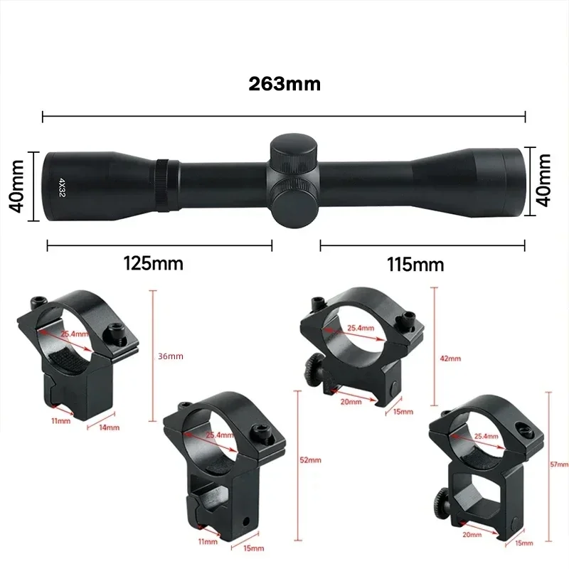 2-6X32AOE miras cortas de ball - Crossbow Scope Sight reseña y precio