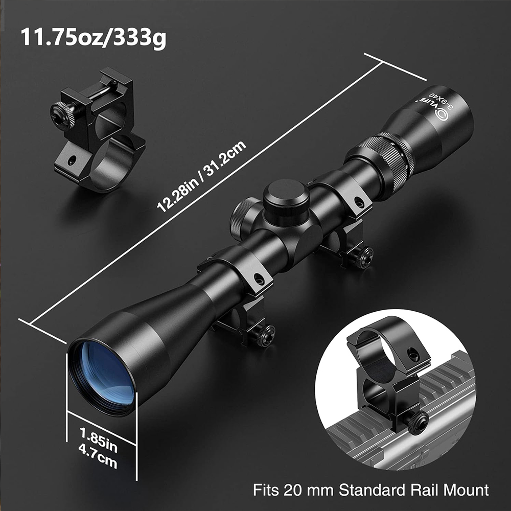 Mira telescópica de caza 3-9X4 - Crossbow Scope Sight reseña y precio