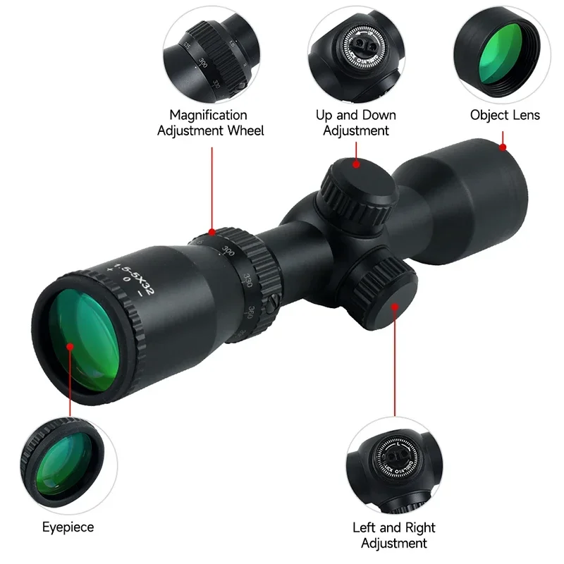 Mira telescópica 1.5-5X32 para - Crossbow Scope Sight reseña y precio