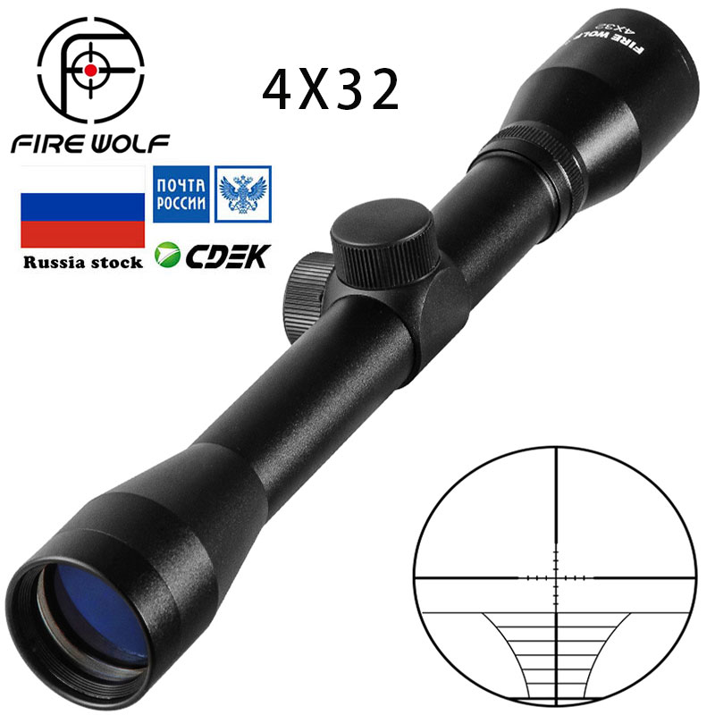 FIRE WOLF 4X32 arco Cruz óptic - Crossbow Scope Sight reseña y precio
