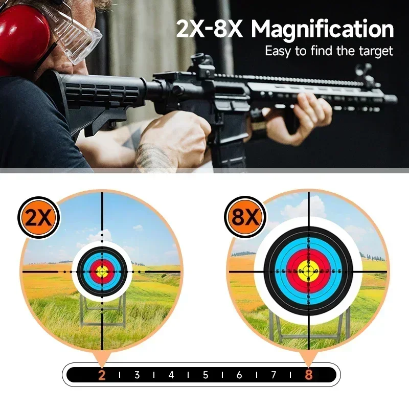 Mira para Rifle de caza de 2-8 - Crossbow Scope Sight reseña y precio