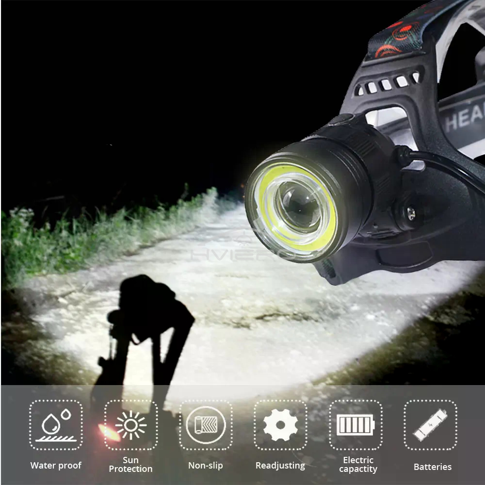 Linterna frontal T6 Cob, linte - Hunting Outdoor Jobs reseña y precio